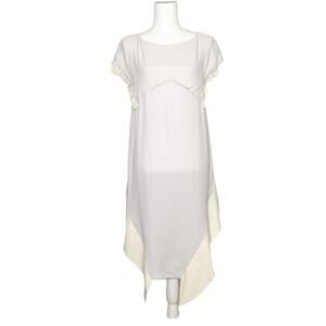 Pinko x Alessandra Facchinetti Uniqueness Crepe Ruffle Midi Dress 42 / 6